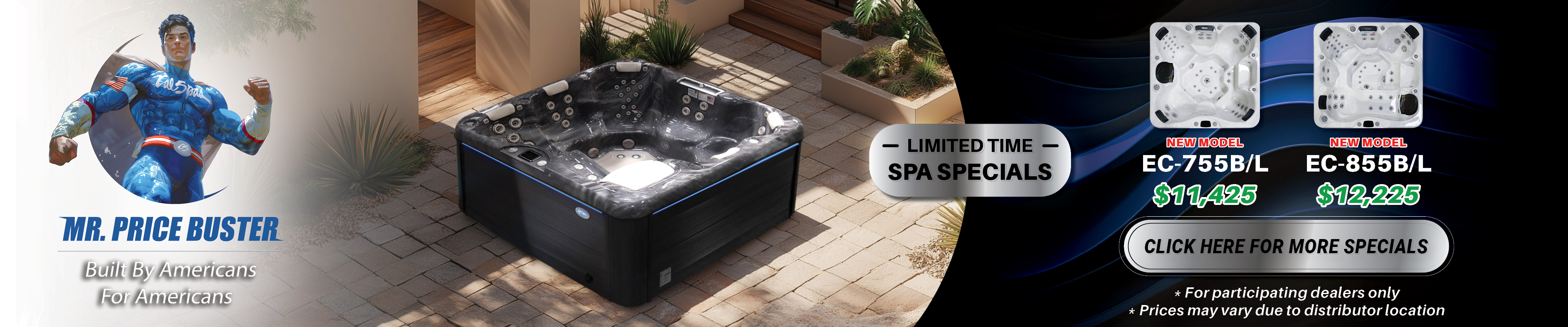 Calspas hot tub being used in a family setting - Garland
